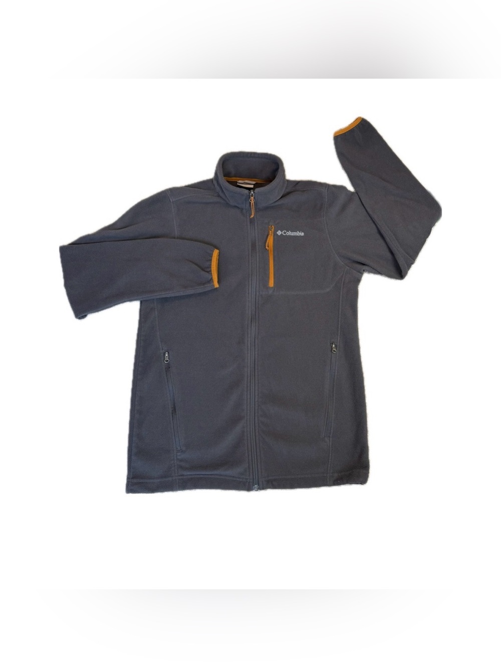 Columbia Men’s Fast Trek II Full Zip Fleece Dark Gray/Orange Trim Small